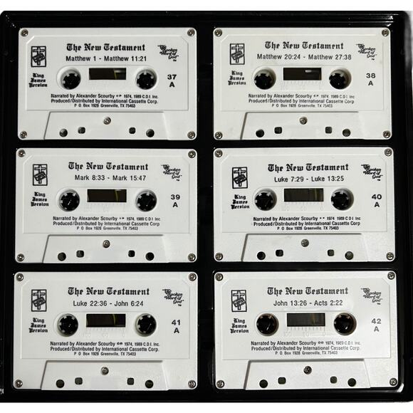 VTG New Testament King James Version by Alexander Scourby Cassettes 1980's - Picture 3 of 4
